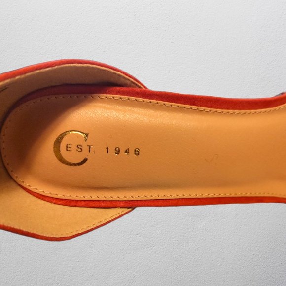 C Est 1946 rust block-heel d'orsay shoes with ankle strap, size 11 NWOT - Picture 6 of 9